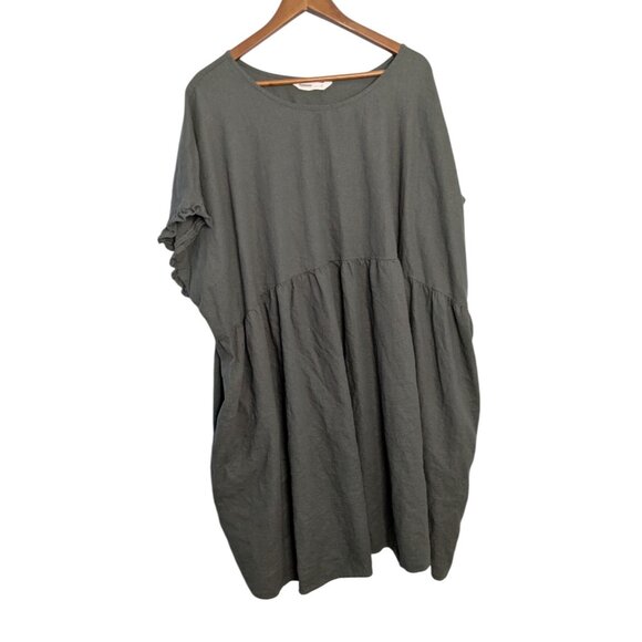 Sonoma Dresses & Skirts - Sonoma Womens 4X Dark Green Casual Dress Linen Lagenlook